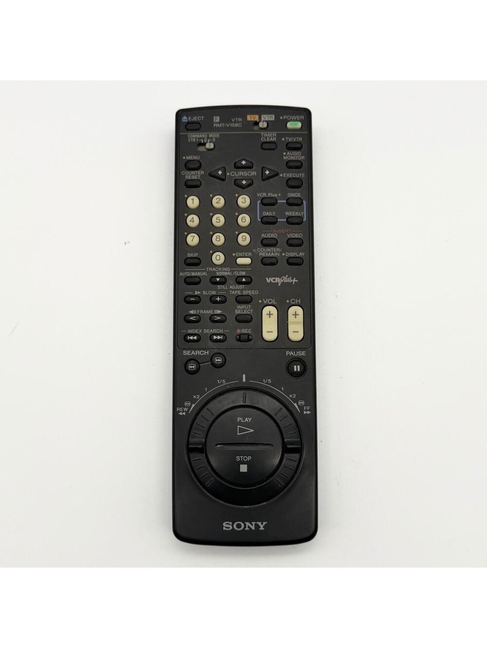 Sony RMT-V158C OEM TV VCR Remote Control Tested Working No‎ Battery Cover